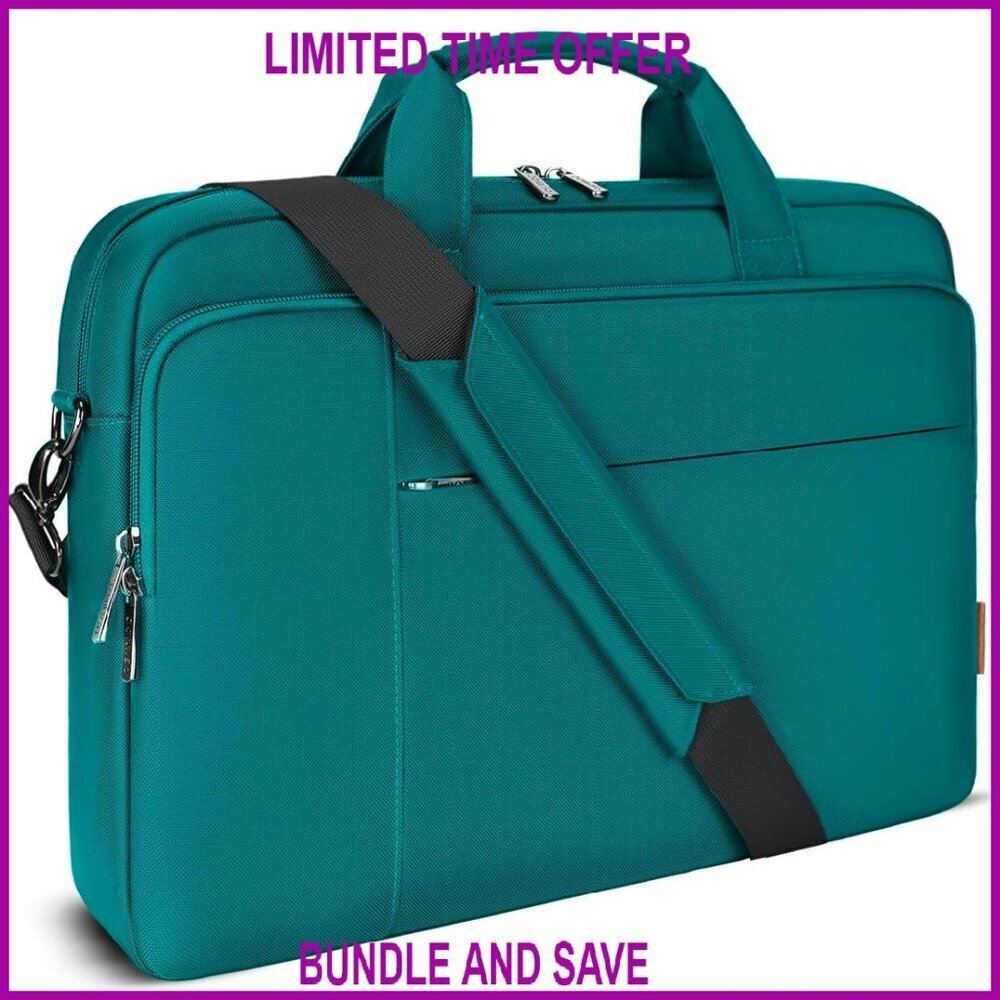 14" Laptop Messenger Bag Waterproof Canvas Briefcase Tote Travel Work